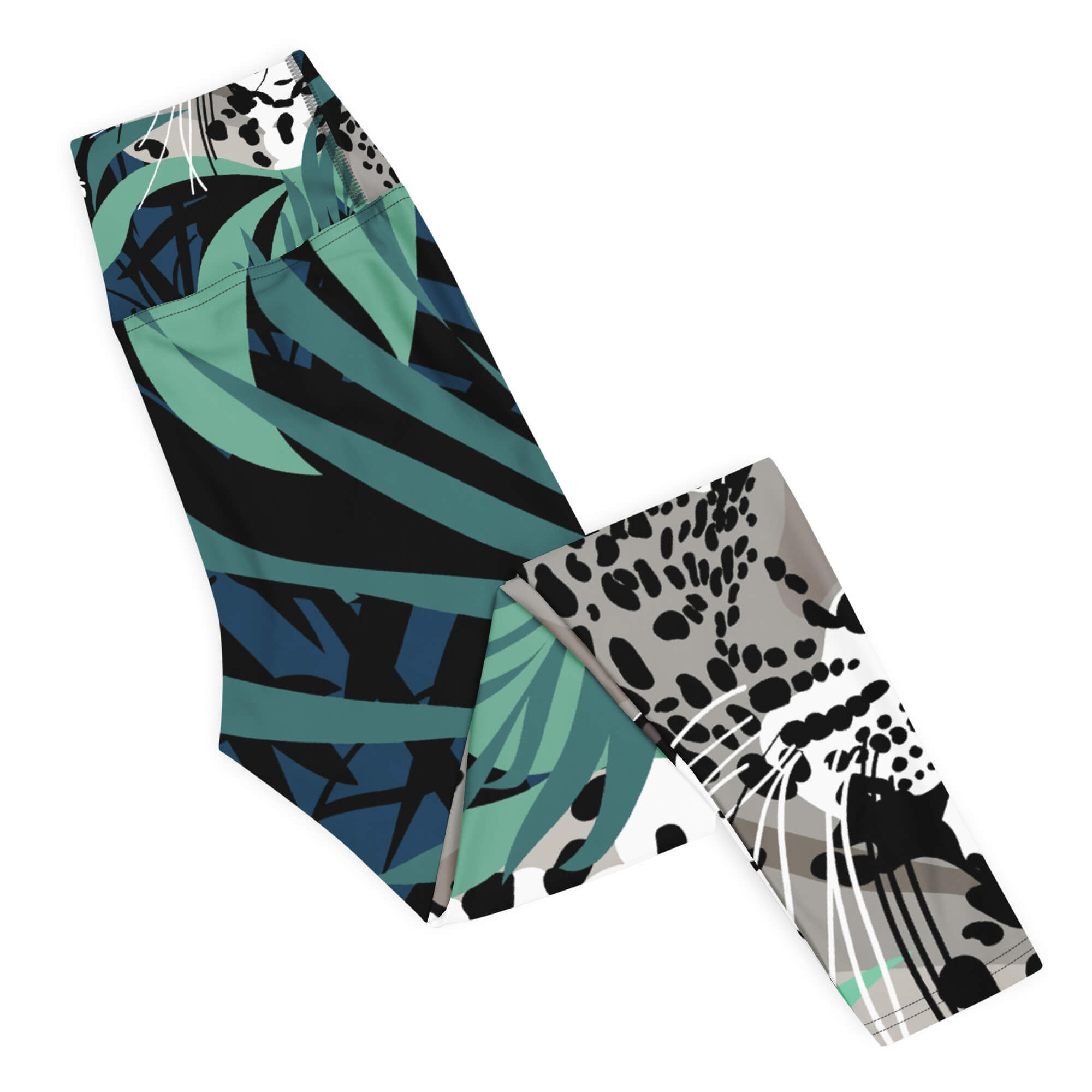 Fitness-Leggings Seitenansicht - 4-Wege-Stretch Material