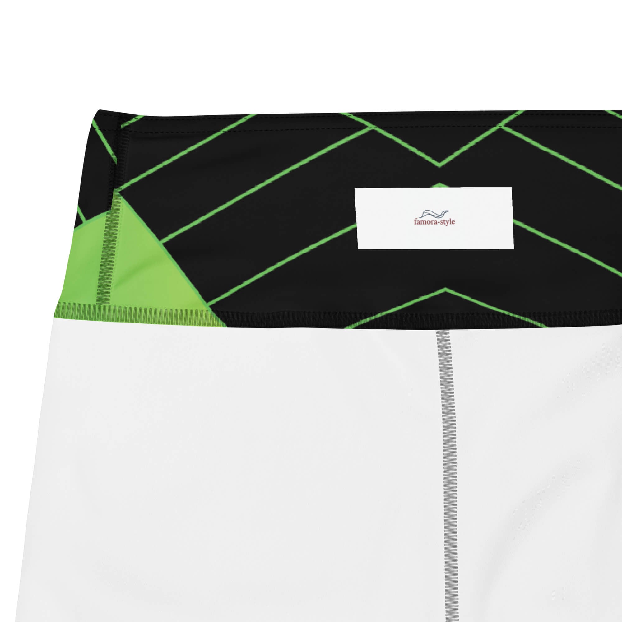 Waldkraft Yoga Shorts – Detail High-Waist-Bund mit angenehmer Kompression | Famora-Stil