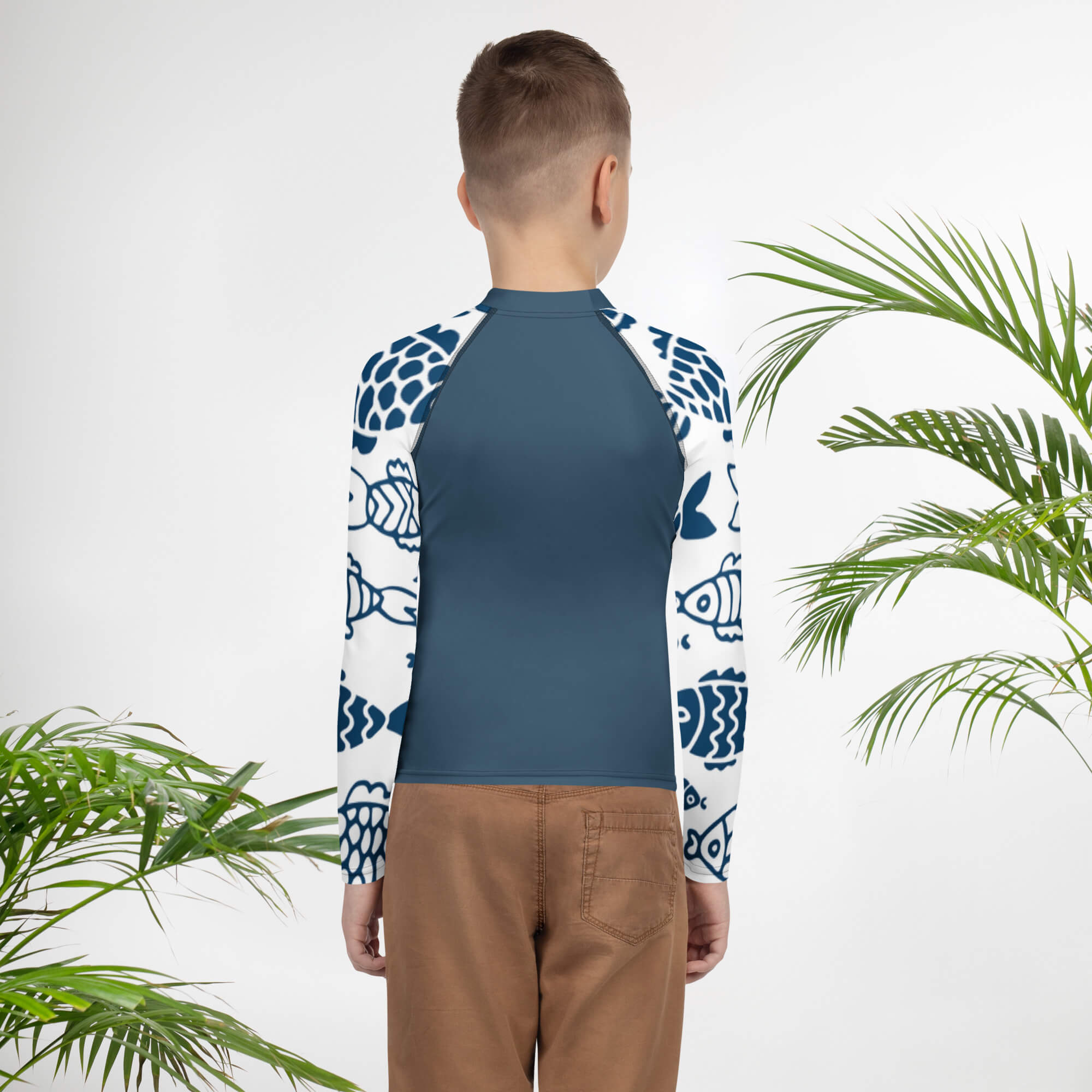 Rash-Guard Jugendliche Rückansicht schnelltrocknend
