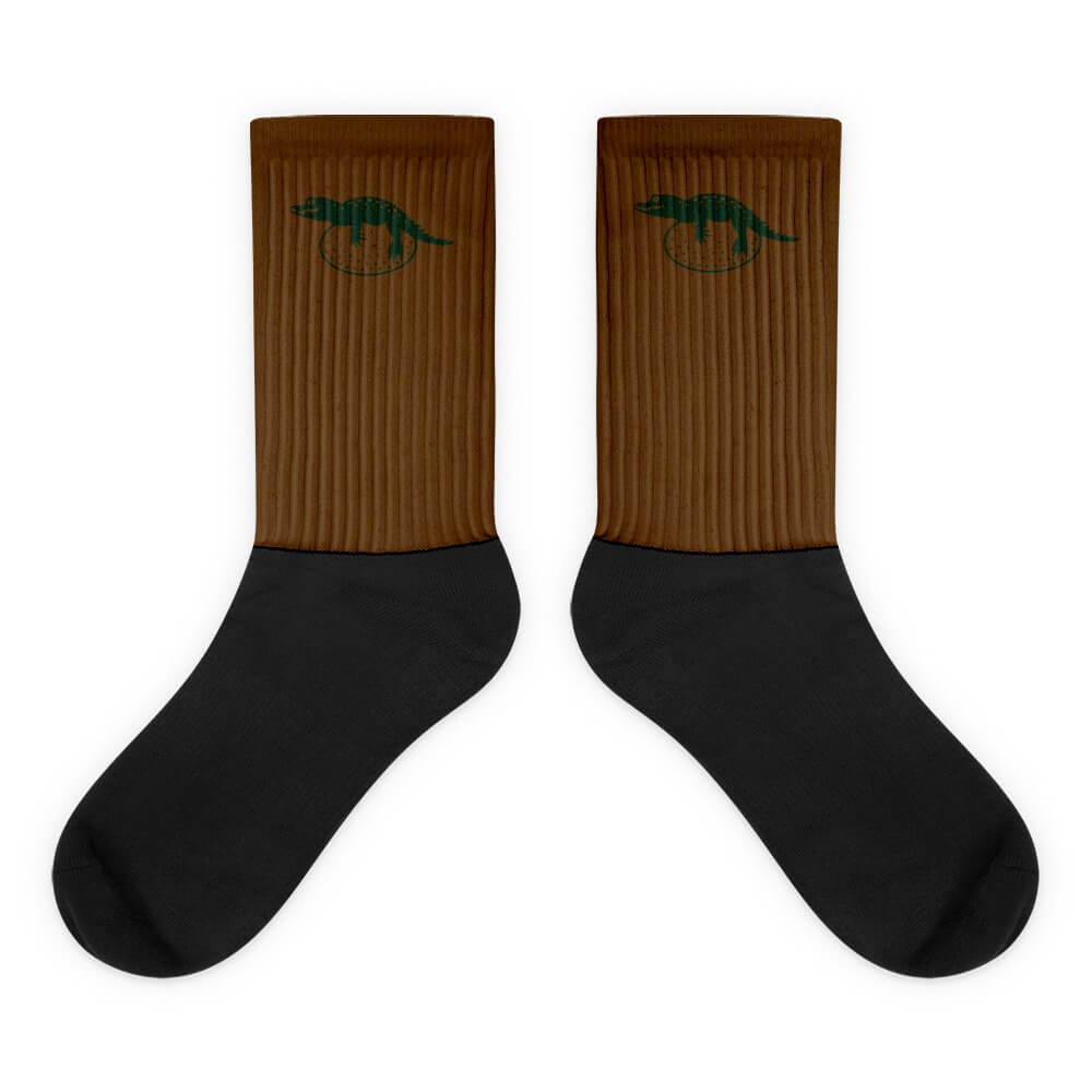 Bunte Socken flach liegend – Detailansicht des Farbdrucks