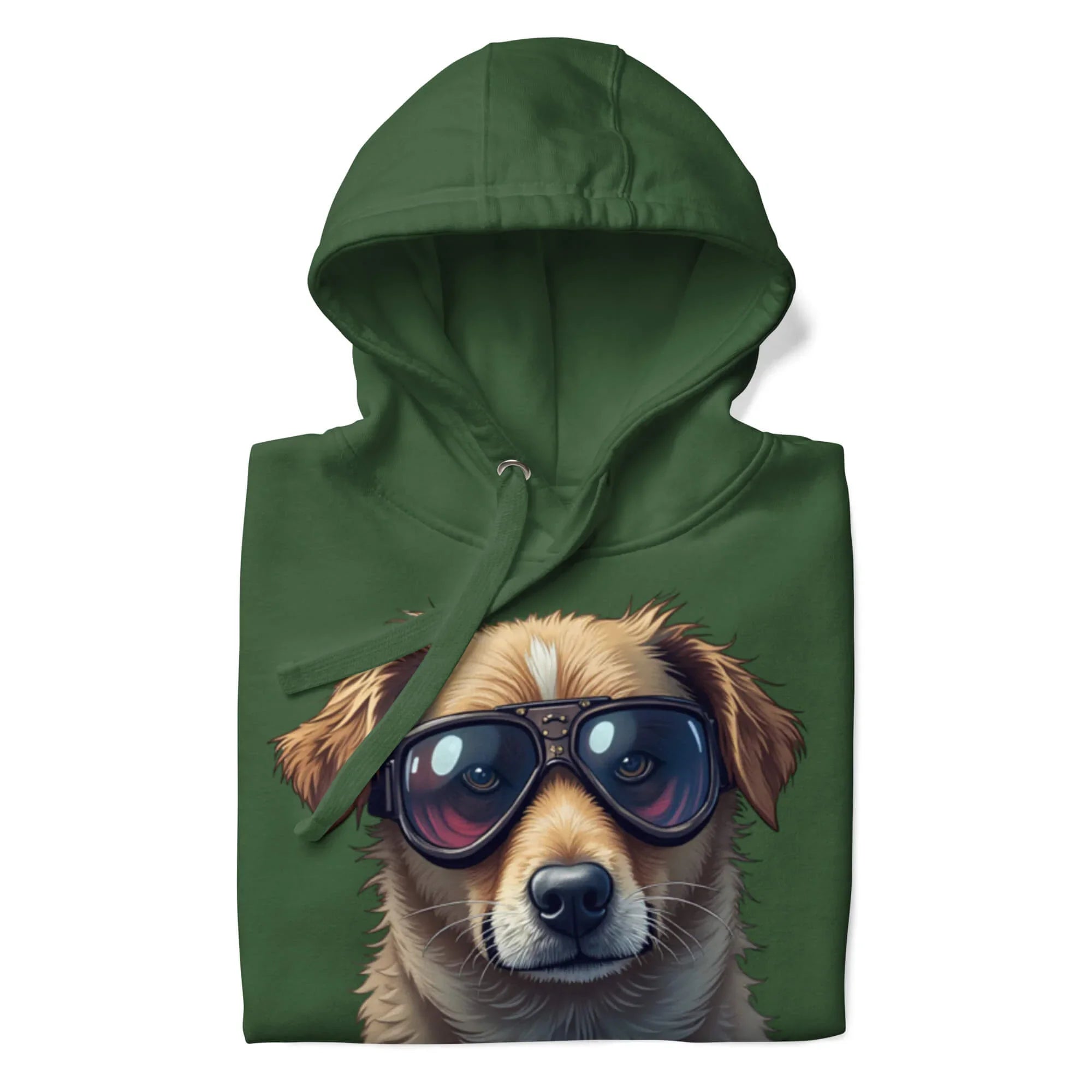 Unisex-Kapuzenpullover in Waldgrün - Vorderansicht