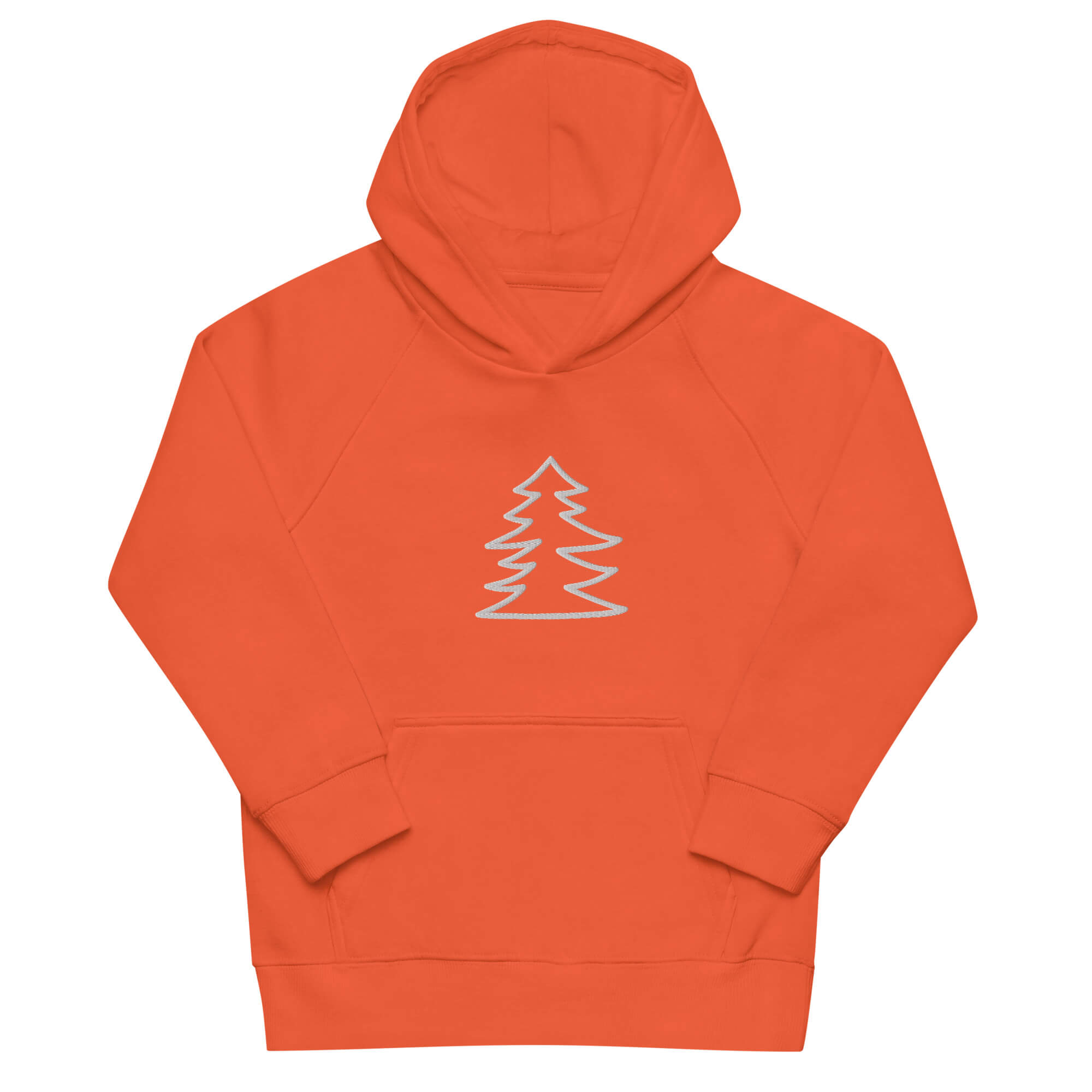 Nachhaltiger Kinder - Hoodie aus Bio-Baumwolle in Orange - Frontansicht