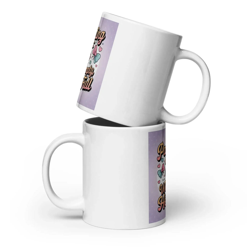 Weiße glänzende Tasse - Kaffeetasse - Hochwertig