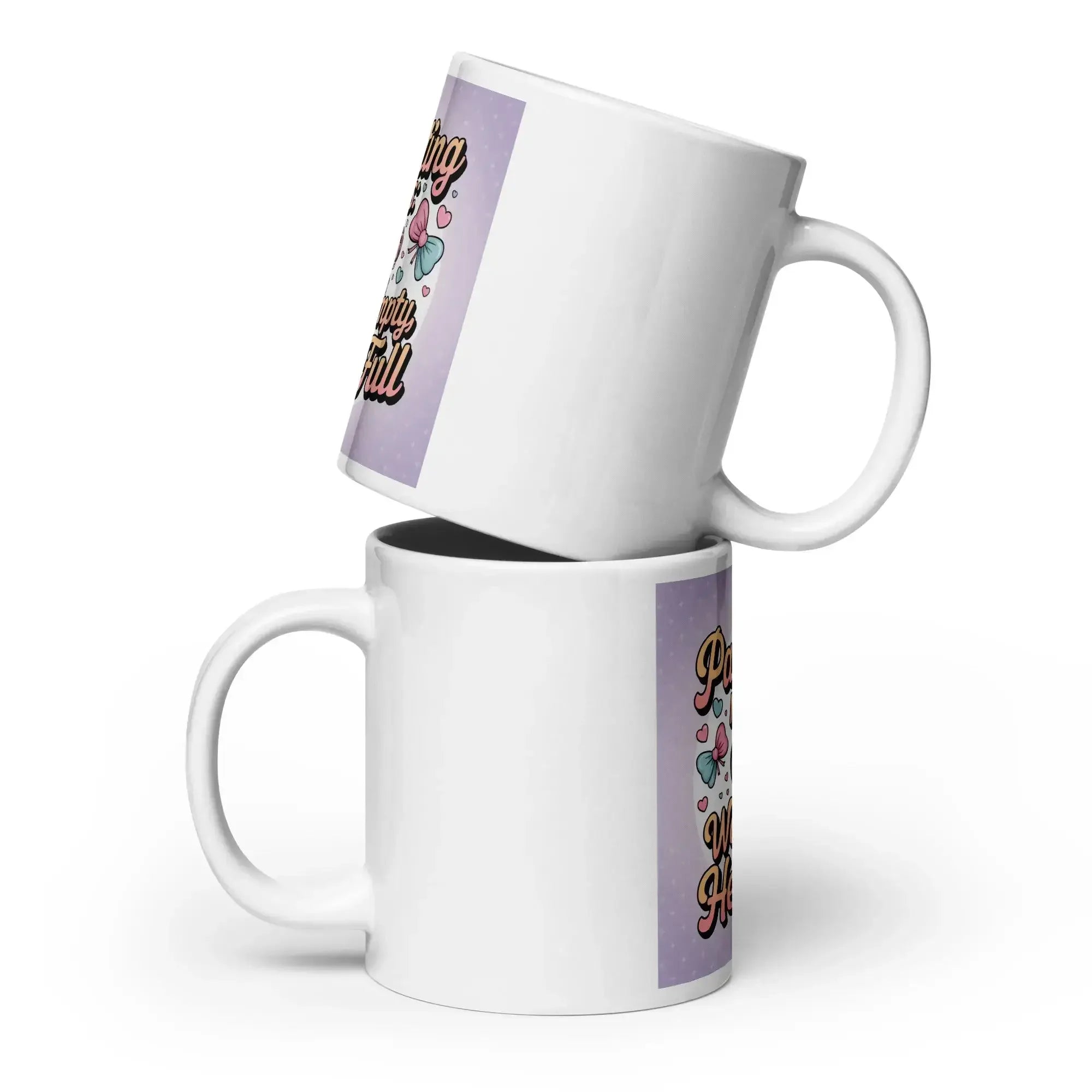 Weiße glänzende Tasse - Kaffeetasse - Hochwertig