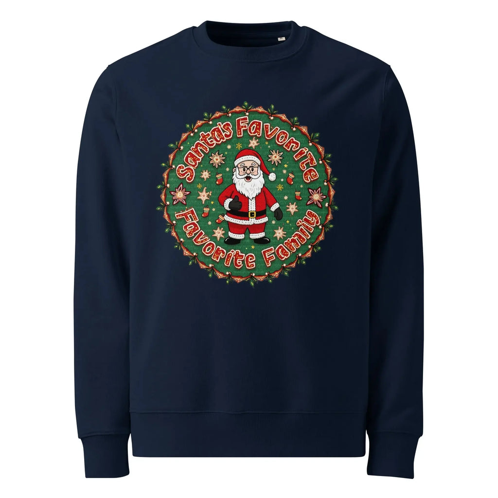 Unisex-Öko-Pullover French Navy Vorderansicht