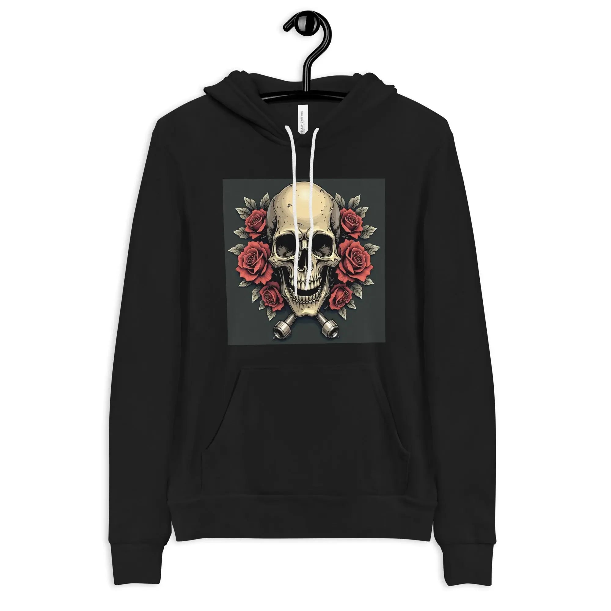 Unisex Premium Hoodie in Schwarz - Vorderansicht"