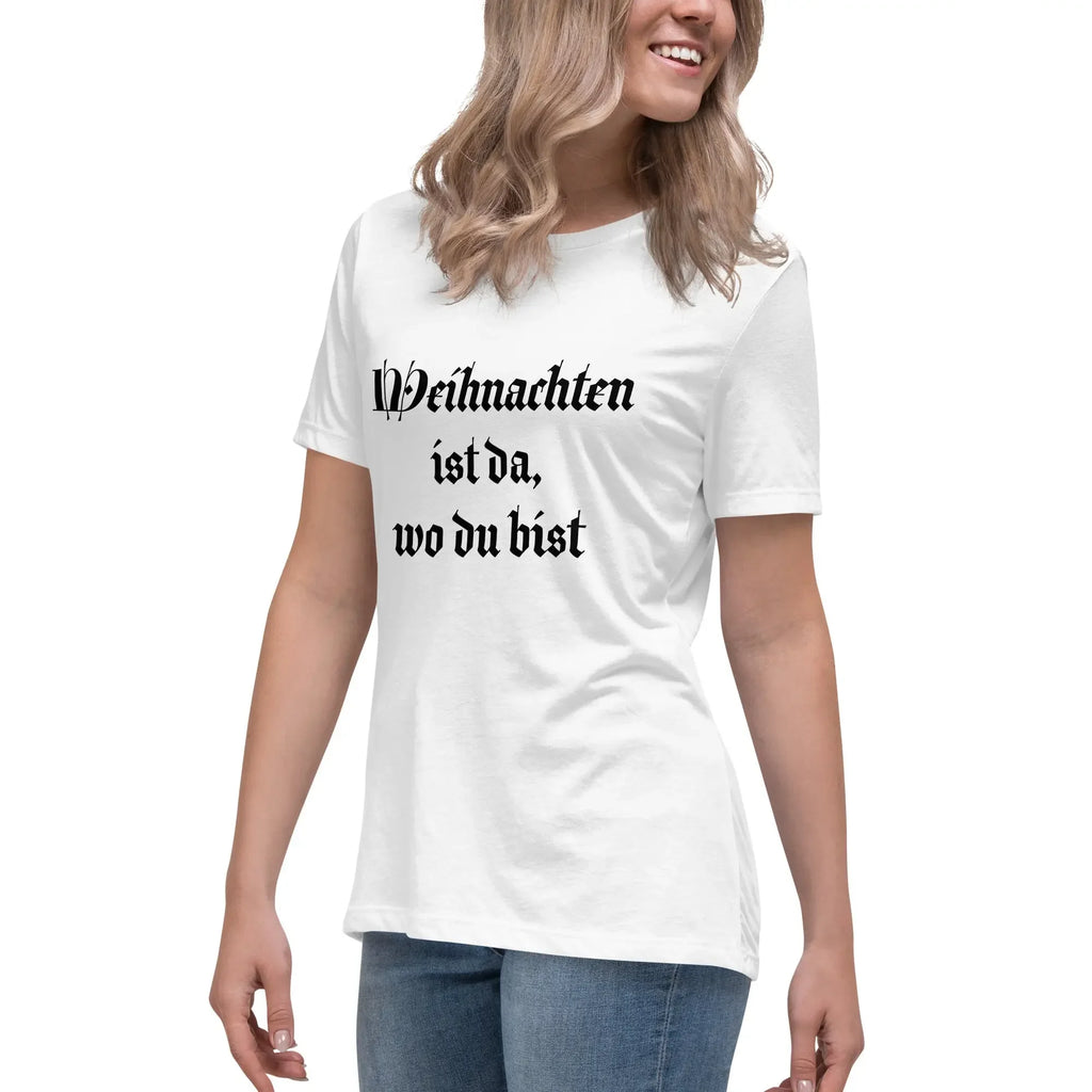 Basic-T-Shirt weiß Seitenansicht