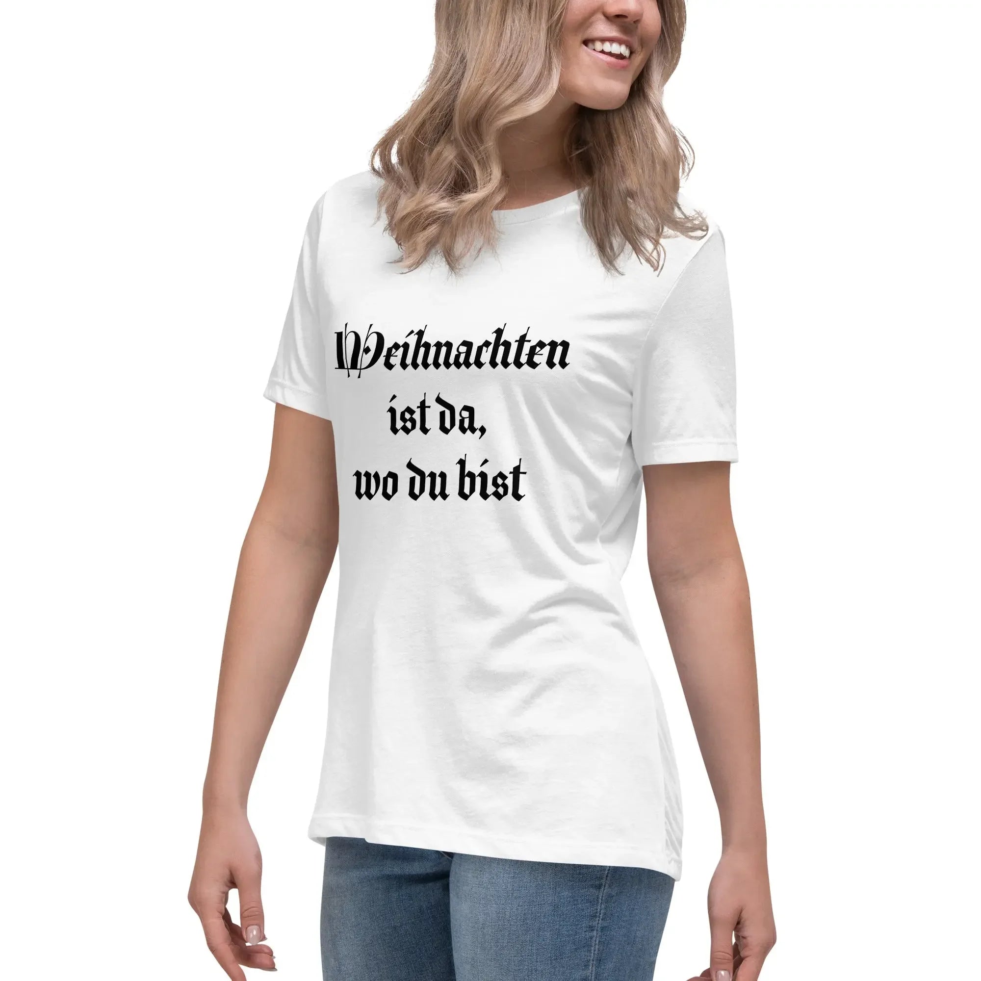 Basic-T-Shirt weiß Seitenansicht